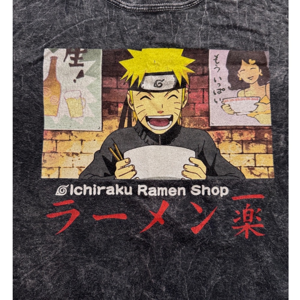 Naruto Shippuden Ichiraku Ramen Shop Acid Wash Tee Medium - Picture 3 of 7